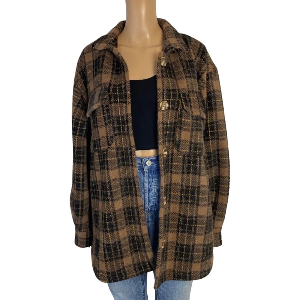 Z Supply Brown Plaid Jacket